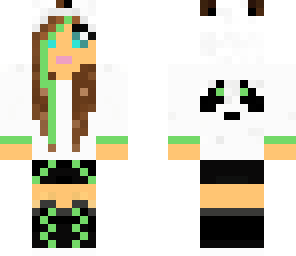 green panda girl