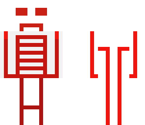 red and white face
