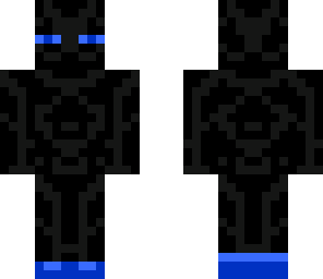 blue enderman with headphones