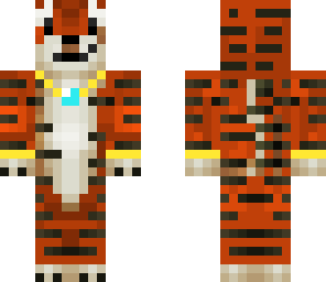 tiger with chaos emerald collar