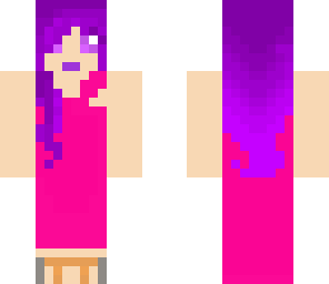 purple pink gold and silver girl