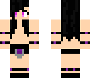 sexy human form of an enderman girl form