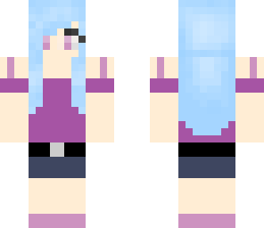 blue haired chick