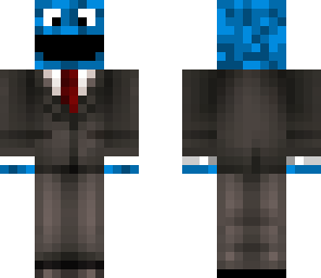 blue man in a suit