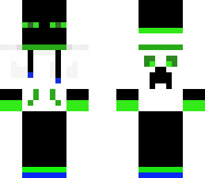 green enderman in a hoodie