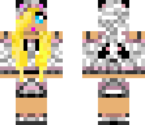 blonde panda girl