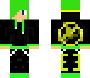 teenager with epic green hair