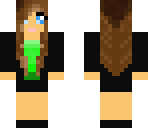 green hoodie girl