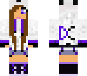 panda girl purple