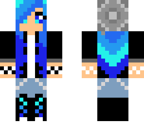 blue haired tomboy