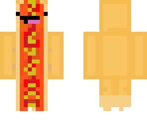 half eaten hot dog guy with mustard and ketchup