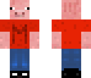 pig in red shirt