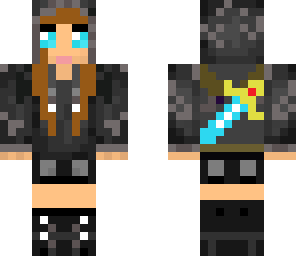 girl with sword on her back