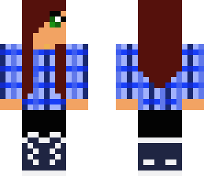 blue plaid girl