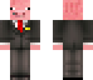 pig with suit and headset