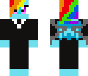 rainbow slender dash blak tie