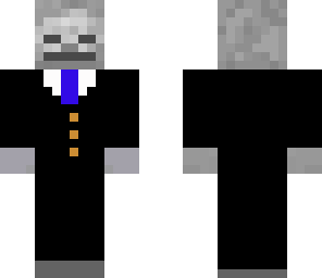 skeleton in a suit