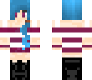 blue-haired girl