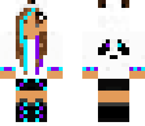 blue purple panda girl skin