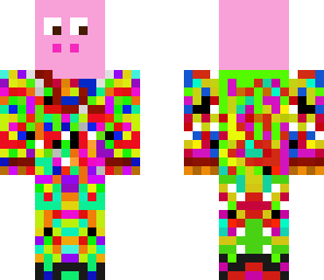 rainbow pixel pig
