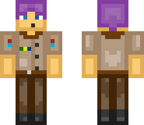 pixel boyscout purple hair