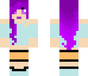 puple hair girl