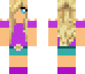 purple skirt look