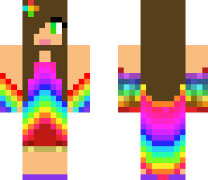 falling rainbow girl