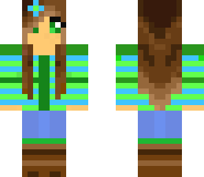 cute green girl skin