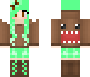 mint green domo girl
