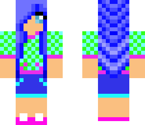 blue girl checker