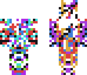 multi corlured girl
