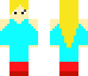 blonde blue dress girl
