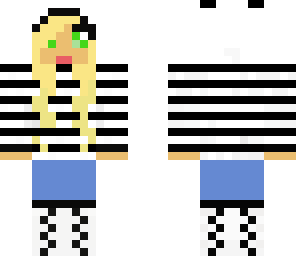 cute black white and blue girl