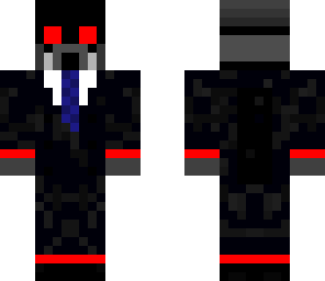 red gas mask suit