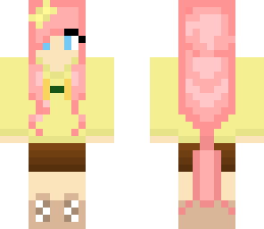 human fluttershy with tail and ears