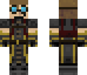 steampunk worker smiling
