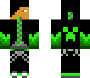 creeper hoodie green