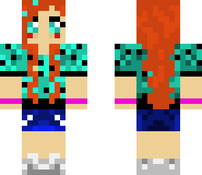 mint green polka dot girl