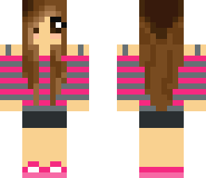 cute grey striped girl -pink