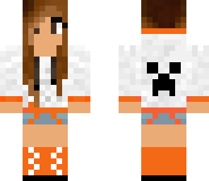 orange creeper hoodie girl
