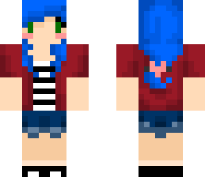blue haired girl