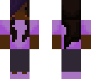 purple and brown haired girl