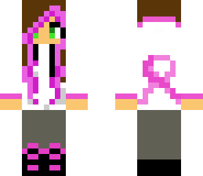 breast cancer girl with short hood
