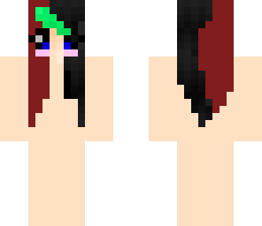 red and black hair cpy green and black for a girl