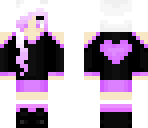 purple heart white haired girl