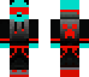 blue skin red panda man
