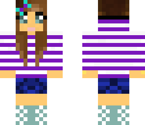 purple and white girl