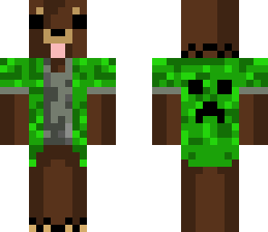 green guy **** bear