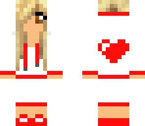 red heart girl